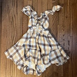 Plaid Ruffled Romper